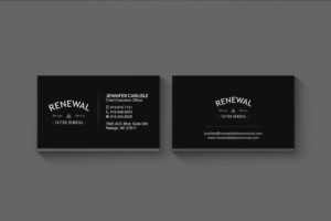 Visitenkarten-Design von Creations Box 2015 für Renewal Tattoo Removal | Design: #18878594