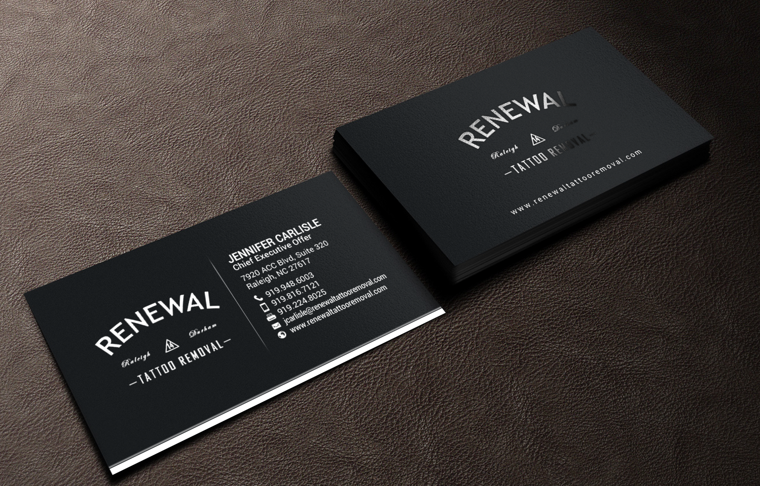 Diseño de Tarjeta de Presentación por chandrayaan.creative para Renewal Tattoo Removal | Diseño #18881827