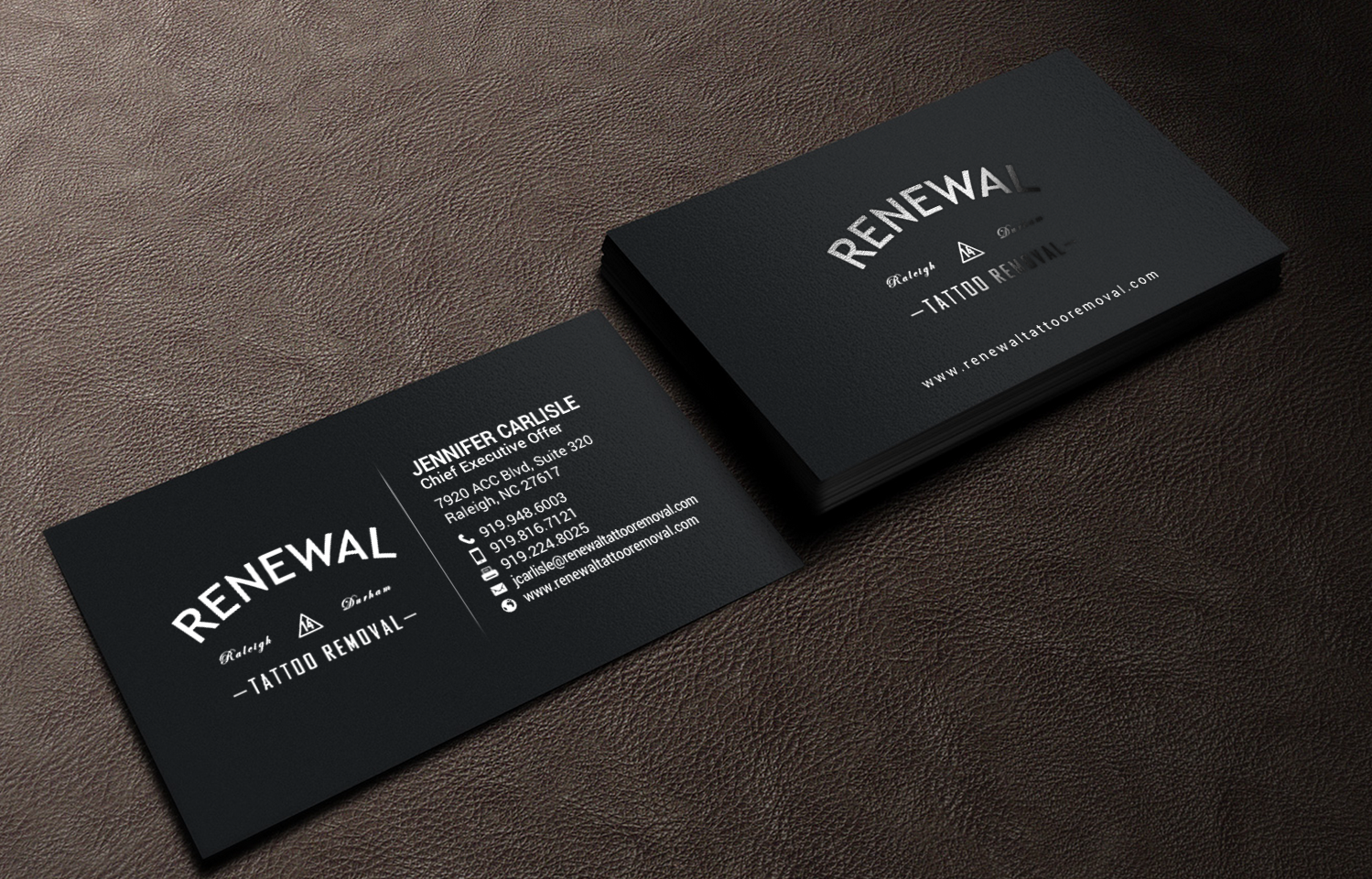 Diseño de Tarjeta de Presentación por chandrayaan.creative para Renewal Tattoo Removal | Diseño #18881828