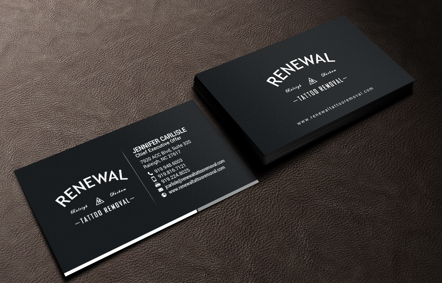 Diseño de Tarjeta de Presentación por chandrayaan.creative para Renewal Tattoo Removal | Diseño #18881833