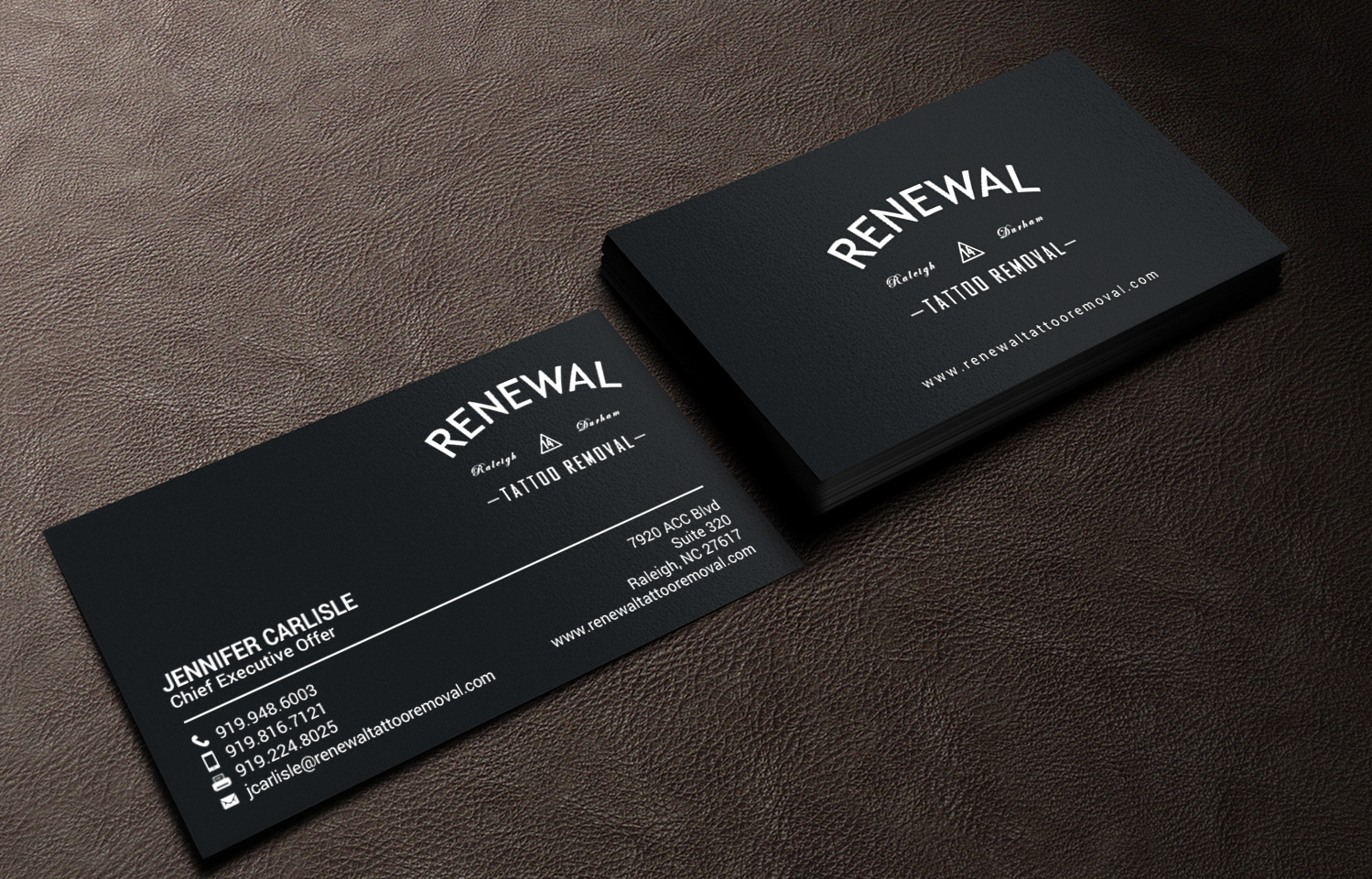 Diseño de Tarjeta de Presentación por chandrayaan.creative para Renewal Tattoo Removal | Diseño #18881834