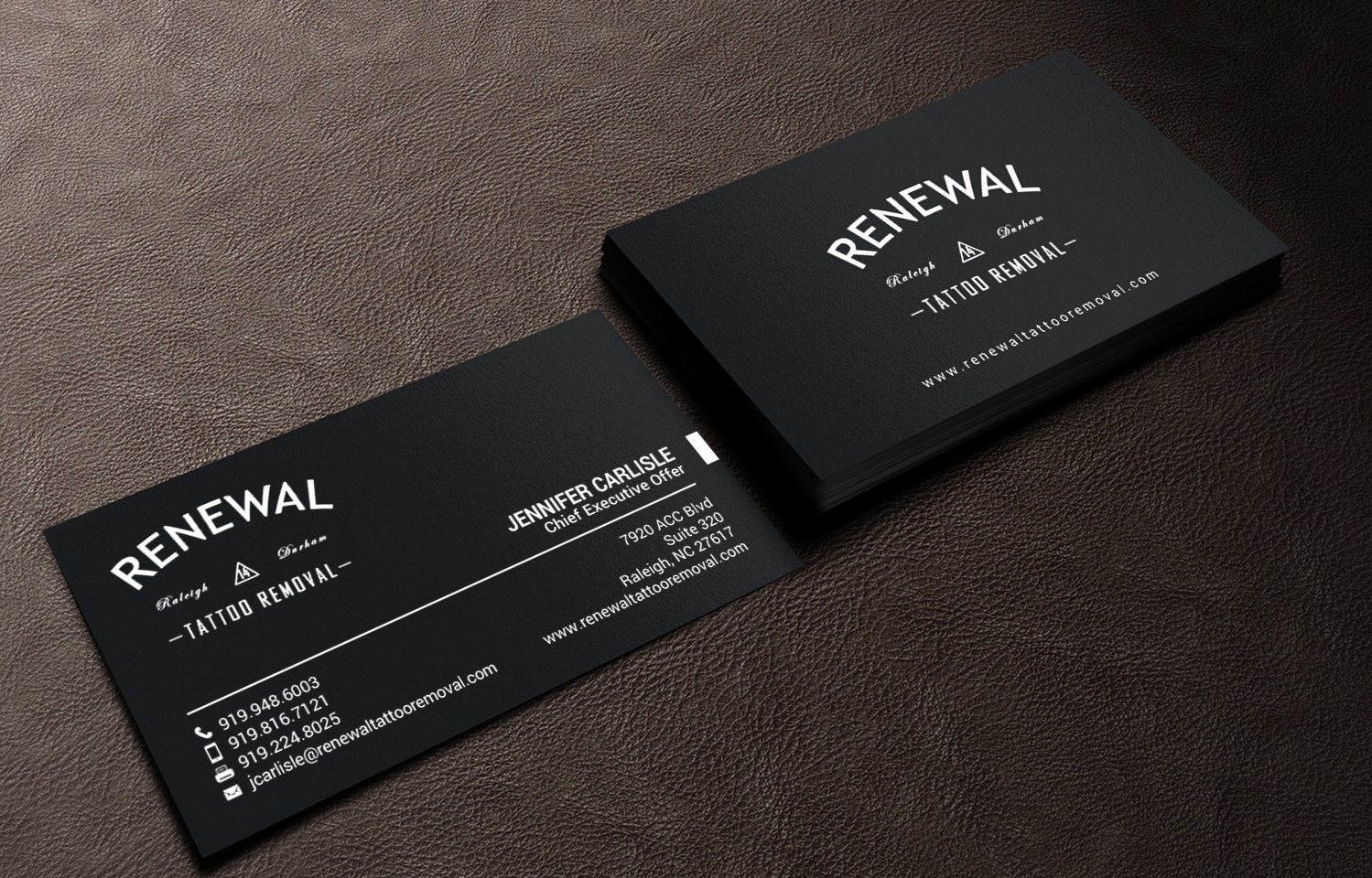 Diseño de Tarjeta de Presentación por chandrayaan.creative para Renewal Tattoo Removal | Diseño #18881835