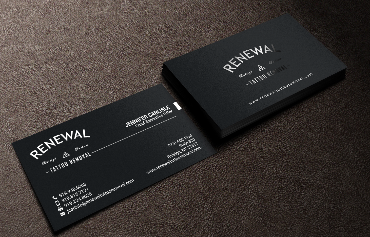 Diseño de Tarjeta de Presentación por chandrayaan.creative para Renewal Tattoo Removal | Diseño #18881836