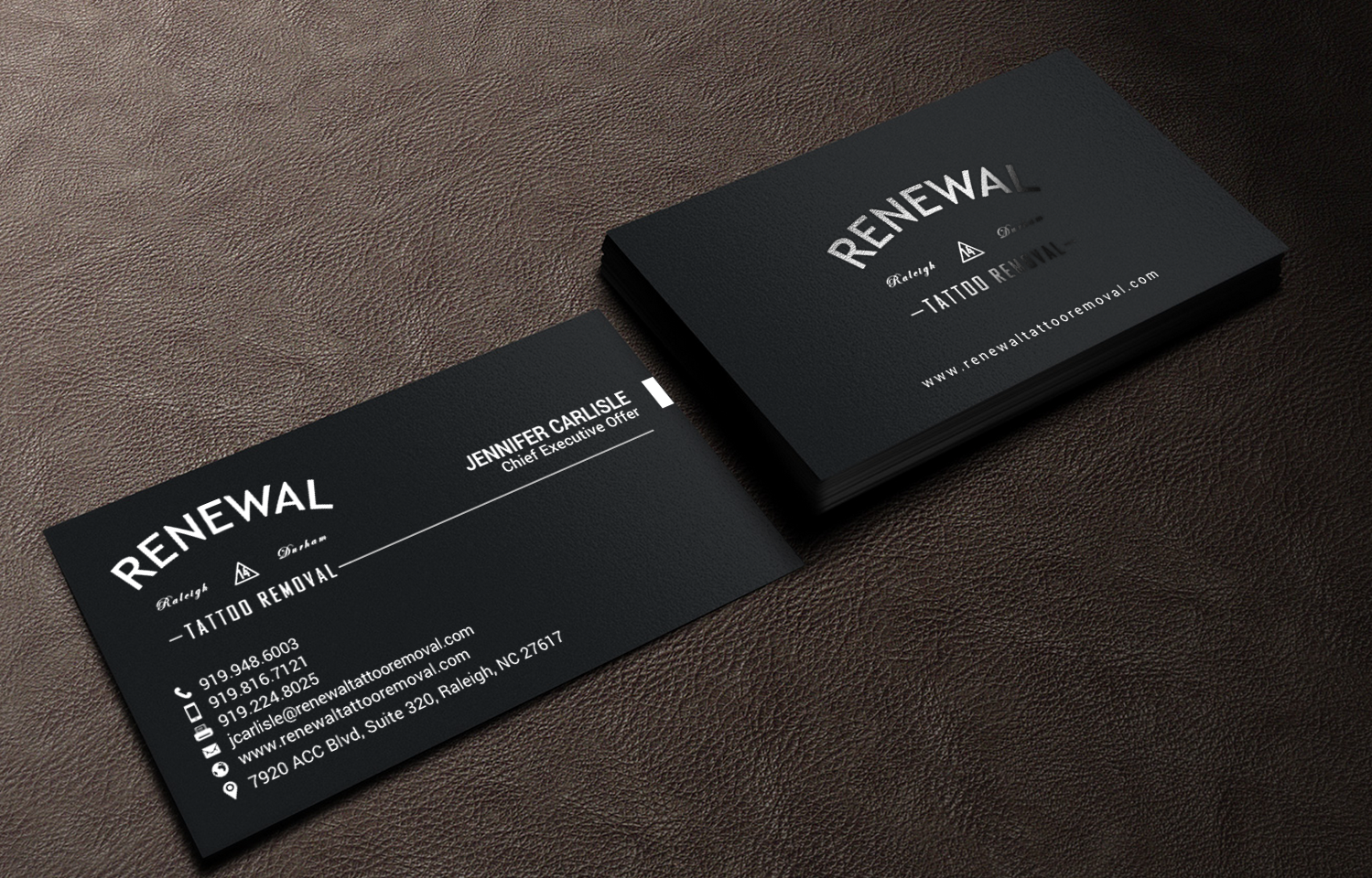 Diseño de Tarjeta de Presentación por chandrayaan.creative para Renewal Tattoo Removal | Diseño #18881837