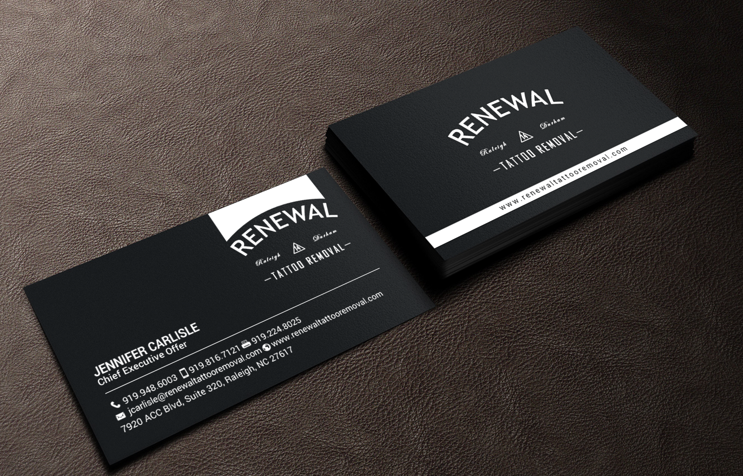 Diseño de Tarjeta de Presentación por chandrayaan.creative para Renewal Tattoo Removal | Diseño #18881841