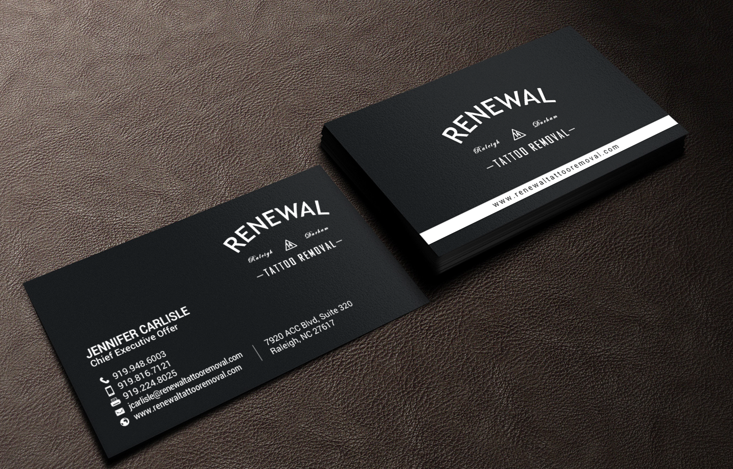 Diseño de Tarjeta de Presentación por chandrayaan.creative para Renewal Tattoo Removal | Diseño #18881842