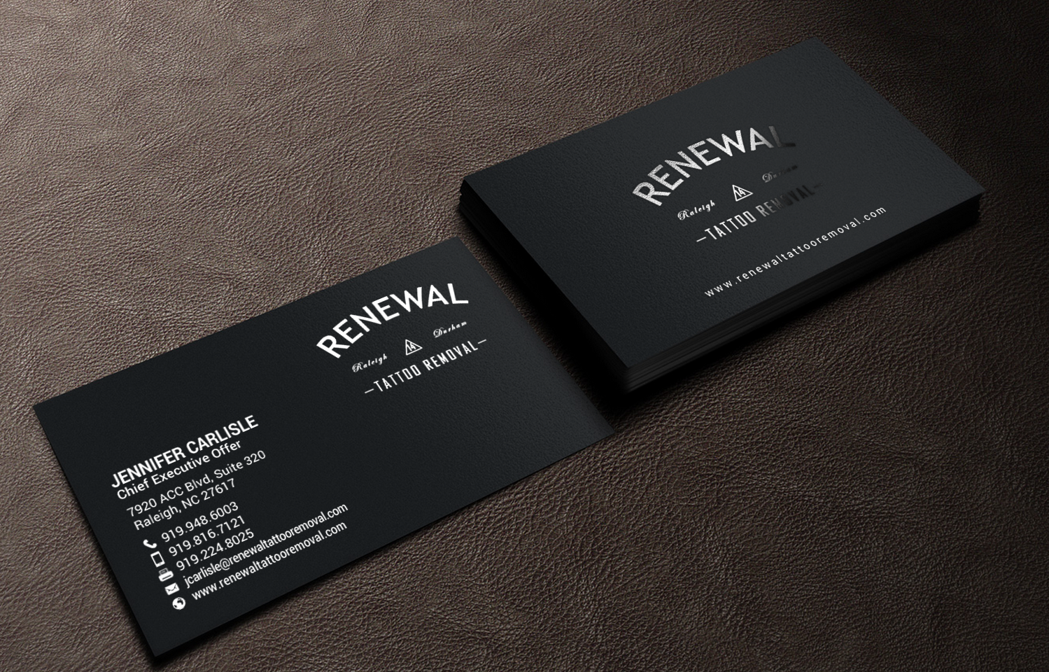 Diseño de Tarjeta de Presentación por chandrayaan.creative para Renewal Tattoo Removal | Diseño #18881843