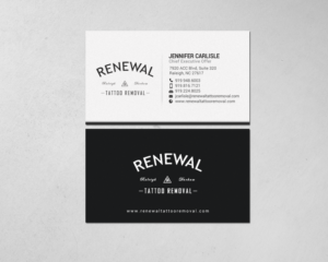 Diseño de Tarjeta de Presentación por chandrayaan.creative para Renewal Tattoo Removal | Diseño: #18881844