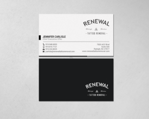 Diseño de Tarjeta de Presentación por chandrayaan.creative para Renewal Tattoo Removal | Diseño: #18881848