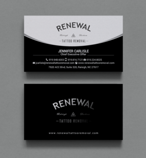Diseño de Tarjeta de Presentación por chandrayaan.creative para Renewal Tattoo Removal | Diseño: #18881849