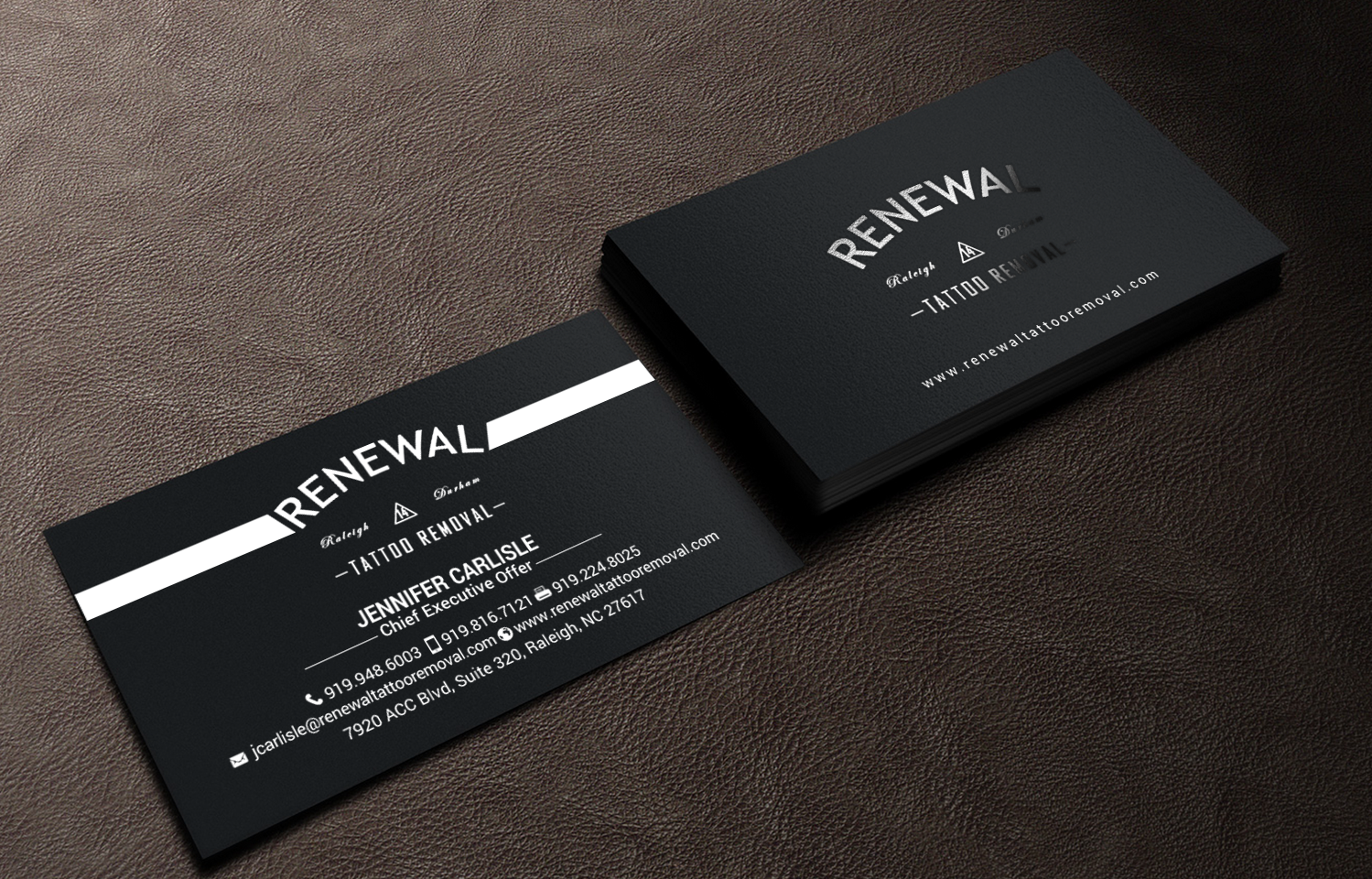 Diseño de Tarjeta de Presentación por chandrayaan.creative para Renewal Tattoo Removal | Diseño #18882282