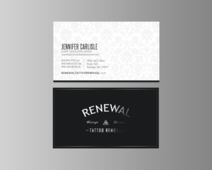 Diseño de Tarjeta de Presentación por chandrayaan.creative para Renewal Tattoo Removal | Diseño: #18882301