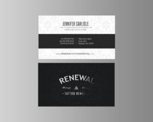 Diseño de Tarjeta de Presentación por chandrayaan.creative para Renewal Tattoo Removal | Diseño: #18882309