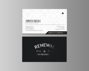 Diseño de Tarjeta de Presentación por chandrayaan.creative para Renewal Tattoo Removal | Diseño: #18882312