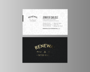 Diseño de Tarjeta de Presentación por chandrayaan.creative para Renewal Tattoo Removal | Diseño: #18882318