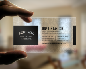 Diseño de Tarjeta de Presentación por chandrayaan.creative para Renewal Tattoo Removal | Diseño: #18882319