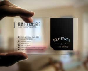 Diseño de Tarjeta de Presentación por chandrayaan.creative para Renewal Tattoo Removal | Diseño: #18882320