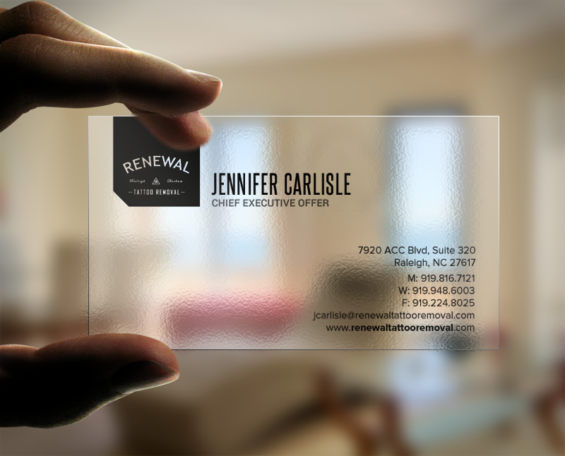 Diseño de Tarjeta de Presentación por chandrayaan.creative para Renewal Tattoo Removal | Diseño #18882321