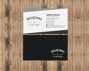 Diseño de Tarjeta de Presentación por chandrayaan.creative para Renewal Tattoo Removal | Diseño: #18883683