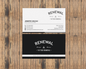 Diseño de Tarjeta de Presentación por chandrayaan.creative para Renewal Tattoo Removal | Diseño: #18883684