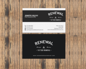 Diseño de Tarjeta de Presentación por chandrayaan.creative para Renewal Tattoo Removal | Diseño: #18883685