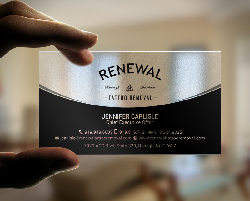 Diseño de Tarjeta de Presentación por chandrayaan.creative para Renewal Tattoo Removal | Diseño #18883708
