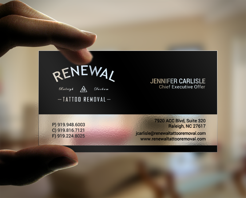 Diseño de Tarjeta de Presentación por chandrayaan.creative para Renewal Tattoo Removal | Diseño #18883713