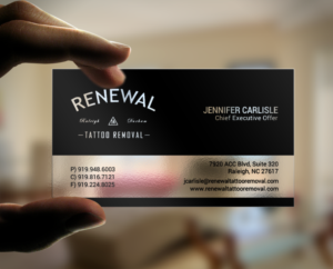 Diseño de Tarjeta de Presentación por chandrayaan.creative para Renewal Tattoo Removal | Diseño: #18883713