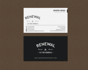 Diseño de Tarjeta de Presentación por chandrayaan.creative para Renewal Tattoo Removal | Diseño: #18883716