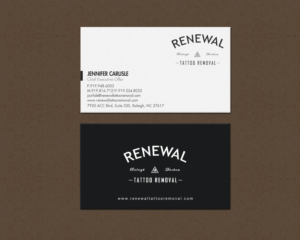 Diseño de Tarjeta de Presentación por chandrayaan.creative para Renewal Tattoo Removal | Diseño: #18883717