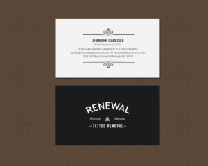 Diseño de Tarjeta de Presentación por chandrayaan.creative para Renewal Tattoo Removal | Diseño: #18883719