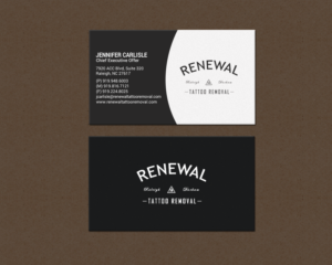 Diseño de Tarjeta de Presentación por chandrayaan.creative para Renewal Tattoo Removal | Diseño: #18883720