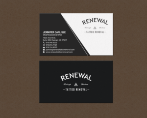 Diseño de Tarjeta de Presentación por chandrayaan.creative para Renewal Tattoo Removal | Diseño: #18883723