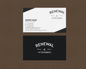 Diseño de Tarjeta de Presentación por chandrayaan.creative para Renewal Tattoo Removal | Diseño: #18883726