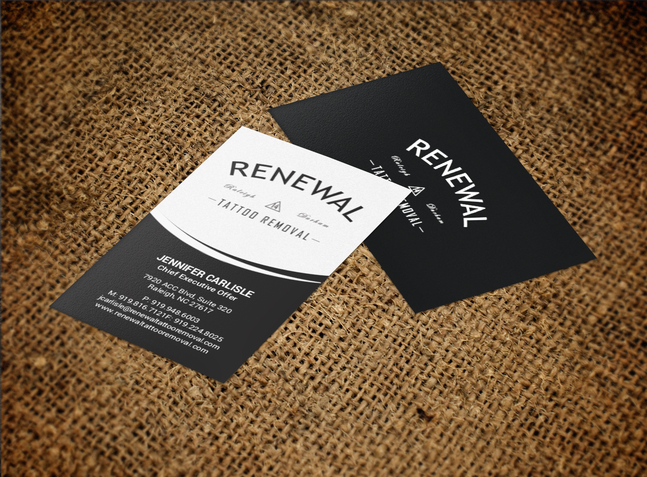 Diseño de Tarjeta de Presentación por chandrayaan.creative para Renewal Tattoo Removal | Diseño #18884055