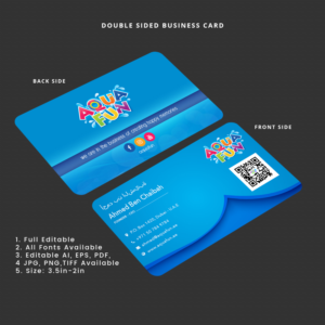 Aqua fun inflatable water park card  | Visitenkarten-Design von Expert Designer