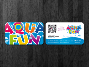 Aqua fun inflatable water park card  | Visitenkarten-Design von Atvento Graphics