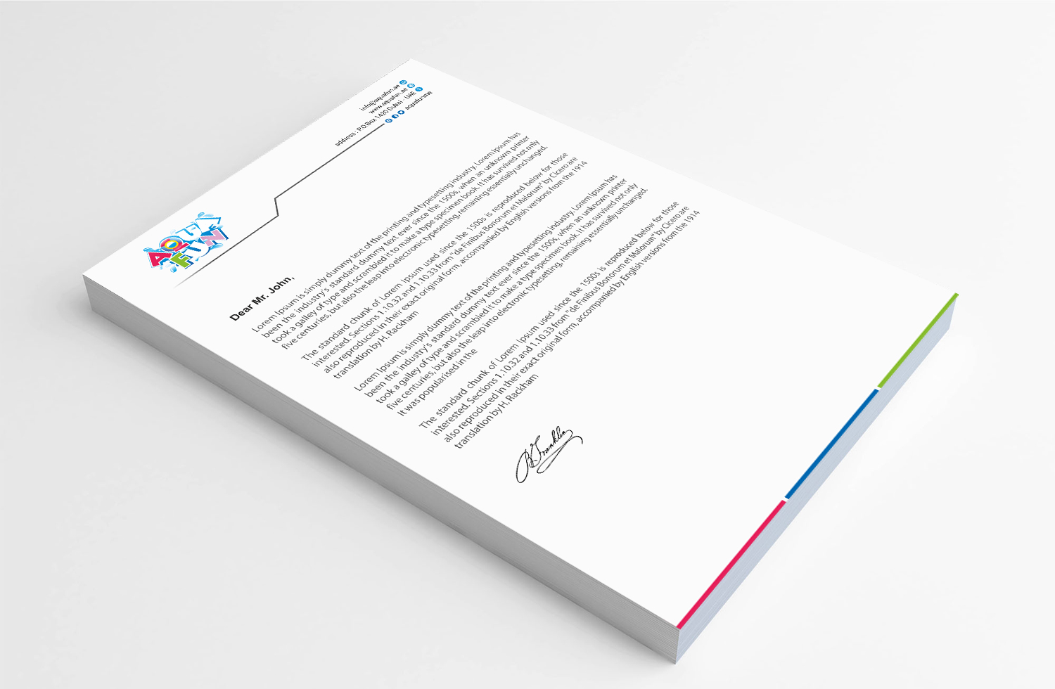 Letterhead Design by Infinitive Technology for this project | Design #18869656
