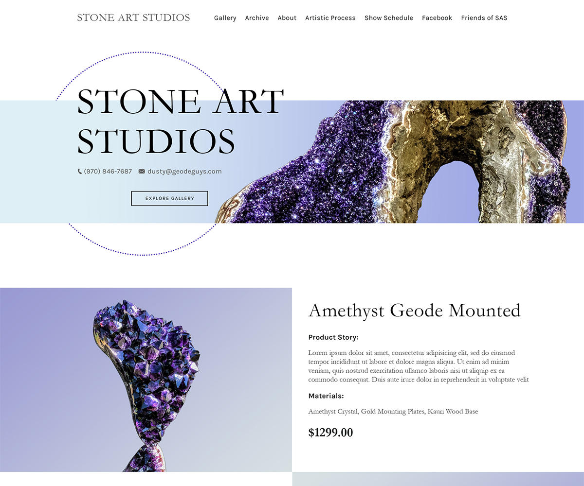 Web Design by Carl Gordon Media for The Geode Guys | Design #20025215