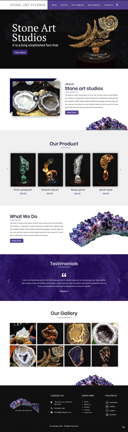 Web Design by pb for The Geode Guys | Design #19987899