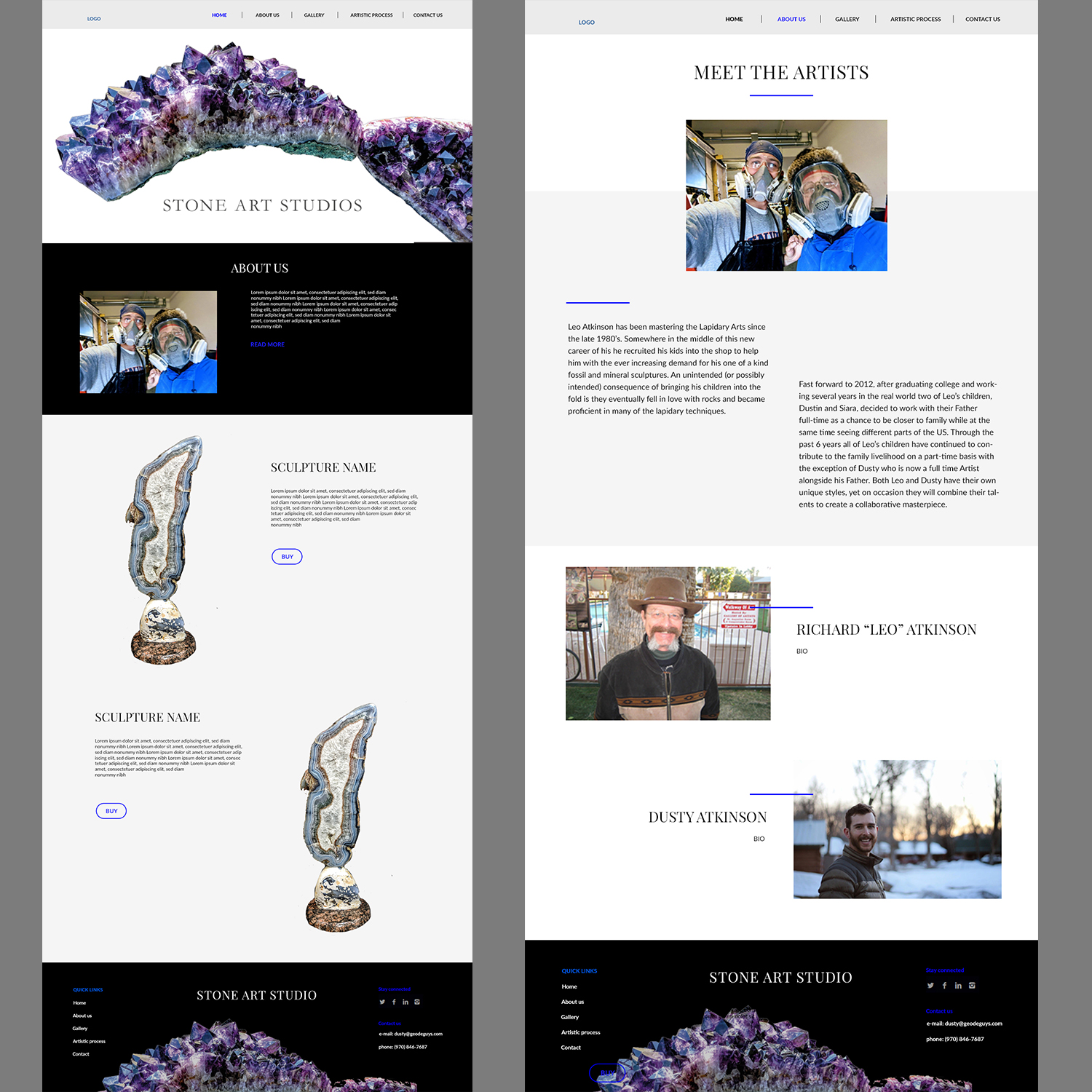 Web Design by Lesia_Povshuk for The Geode Guys | Design #20014204