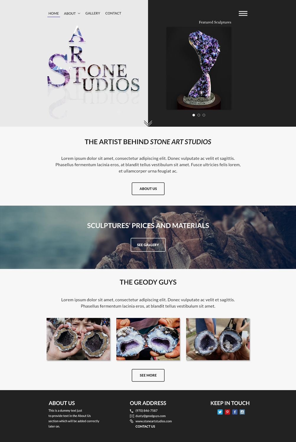 Web Design by Lovella for The Geode Guys | Design #19989864