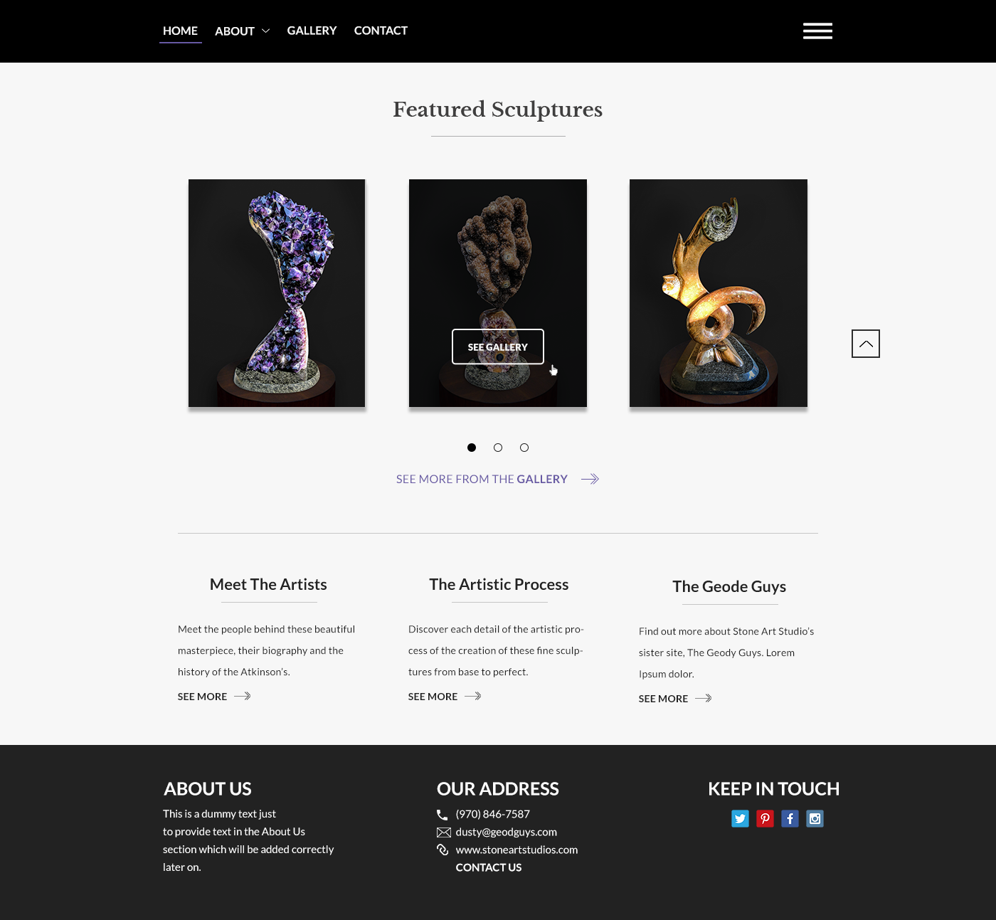 Web Design by Lovella for The Geode Guys | Design #19998746