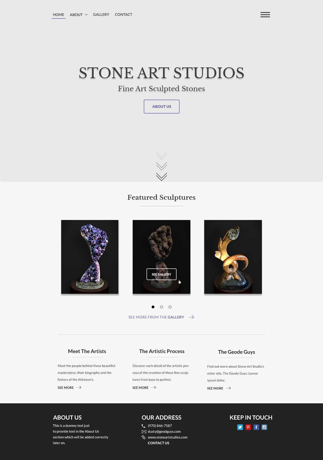 Web Design by Lovella for The Geode Guys | Design #19998749