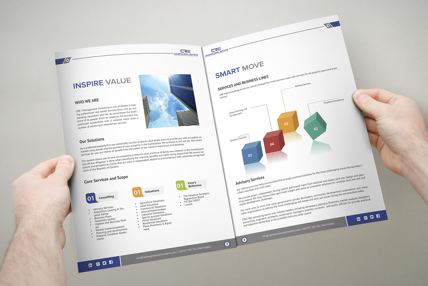 Brochure Design by iTech Graphics for Cadman Real Estate Management Consulting | Design #18902082