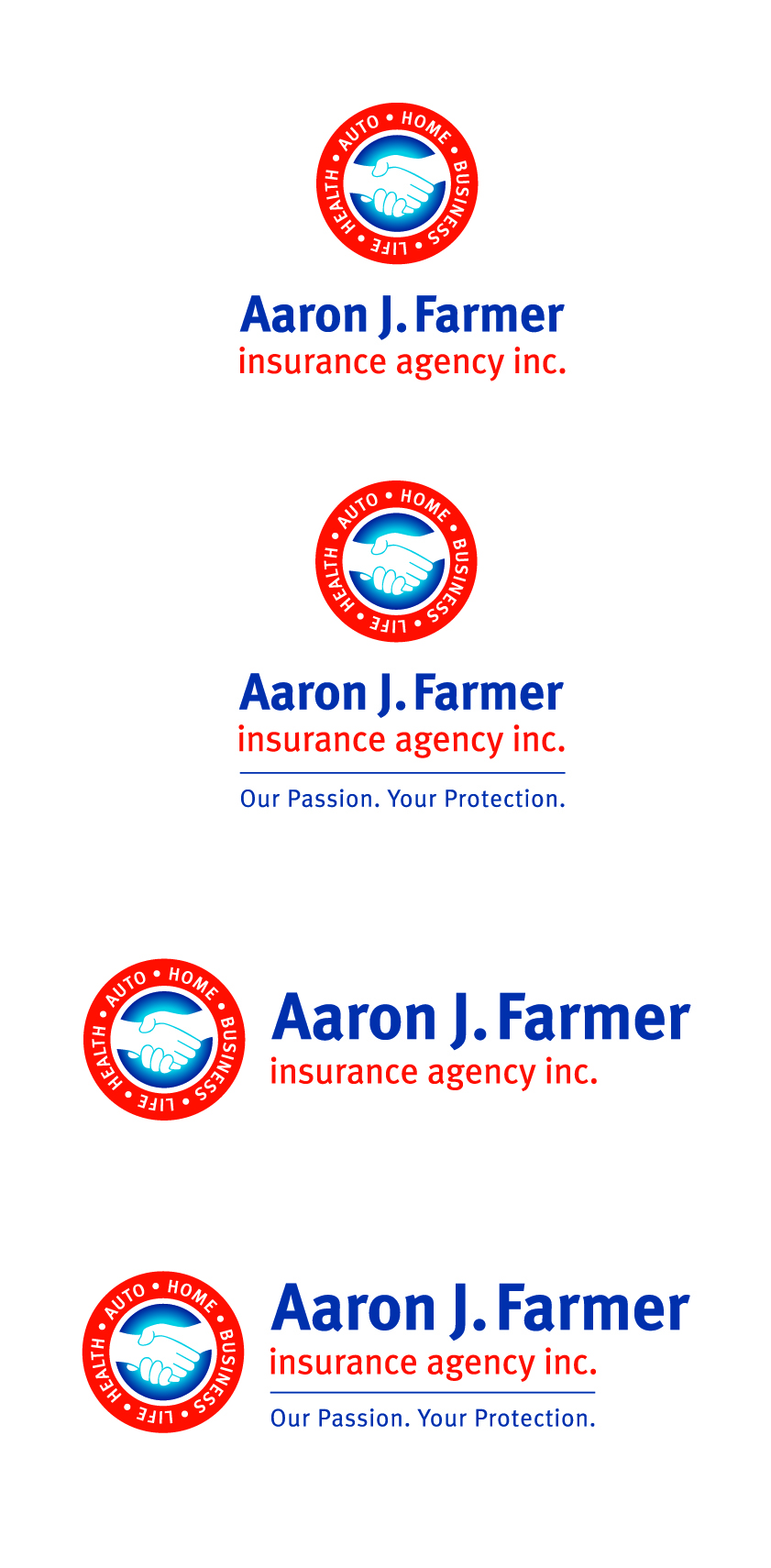 Logo-Design von Simple Co. für Aaron J. Farmer Insurance Agency, Inc. | Design: #52204