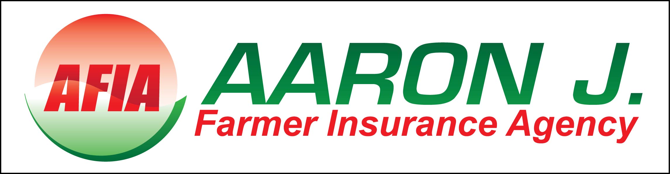 Logo Design by FREELANCE for Aaron J. Farmer Insurance Agency, Inc. | Design #53432