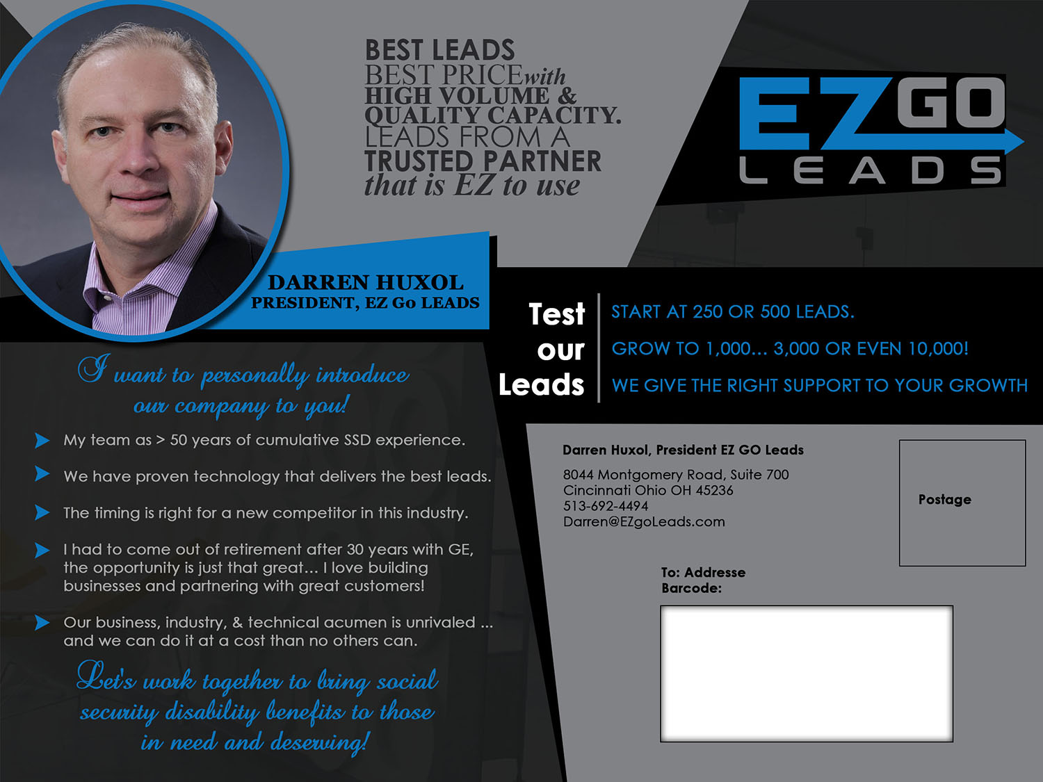 Design de Flyer par Chinmayees pour EZ GO LEADS | Design #18964124