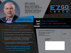Post Card Mailer for EZ GO LEADS using new logo | Flyer-Design von Chinmayees