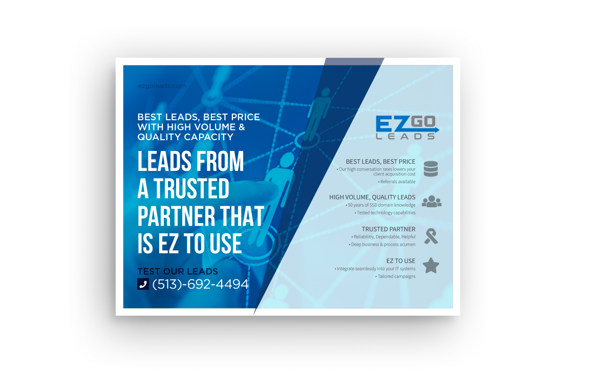 Flyer Design by Daniel James for EZ GO LEADS | Design #19006070